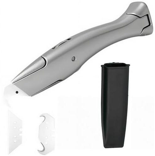 Hakenmesser-Set Profi mit Trapezklingen, Teppichmesser & Cuttermesser für PVC-Bodenbeläge, Laminat und Vinyl - Präzisionsklinge für saubere Schnitte