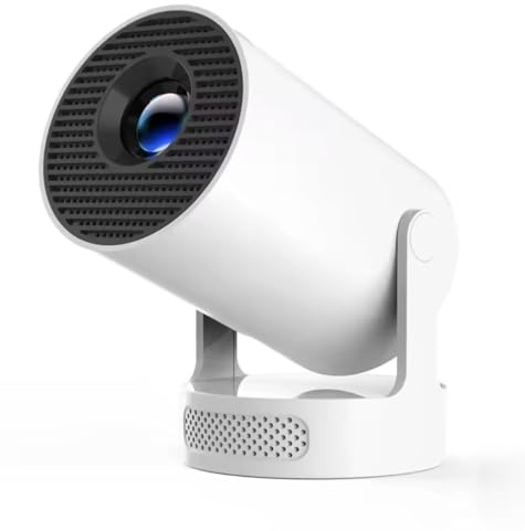 Nexbyte HY300 Pro+ Smart Mini Projector, 4K Supported 8000 Lumens Portable Projector with Android 11, WiFi 6, Bluetooth 5.4, Auto Keystone, Built-in Speaker, 180° Rotation for Home & Outdoor Use