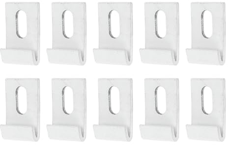 Juego de 10 Ganchos para Base de Invernadero, Clips de Aluminio para Base de Invernadero, Fijaciones de Gancho, Juego de Accesorios para Edificios de jardín, película, Red para