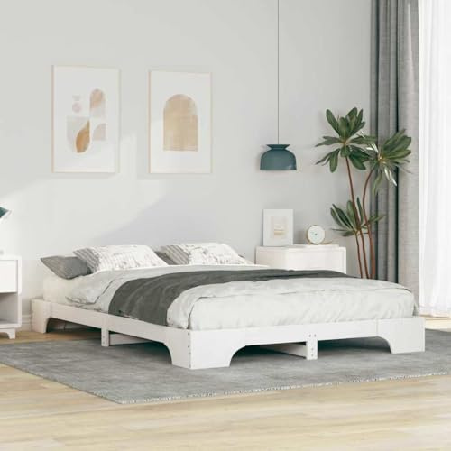 QZZCED Struttura per letto con contenitore in legno, struttura per letto basso, moderna e minimalista, design spazioso e multifunzionale per camera da letto, costruzione robusta e stabile