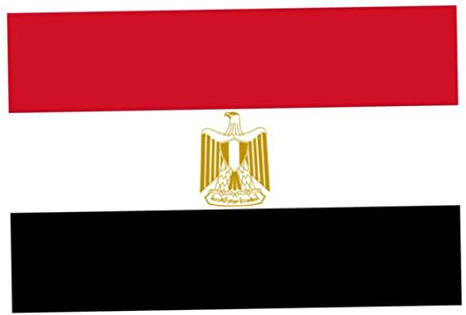 Drapeau national égyptien, drapeau égyptien en polyester 150 x 90 cm, bannière nationale pour événements sportifs, soutien des fans et affichage extérieur, bannière décorative de jardin