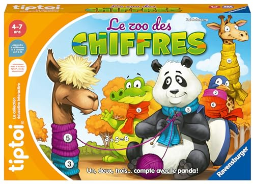 Ravensburger - tiptoi® - Interaktives Spiel - Der Zoo der Zahlen - Spieler separat erhältlich - Elektronisches Lernspiel, ohne Bildschirm - Ab 4 Jahren - Französische Version - 00 189