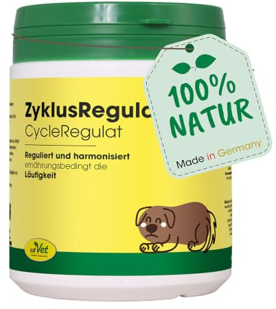 cdVet Naturprodukte ZyklusRegulat 300 g - Unterstützt Läufigkeit und Scheinträchtigkeit - Ergänzungsfuttermittel Hund