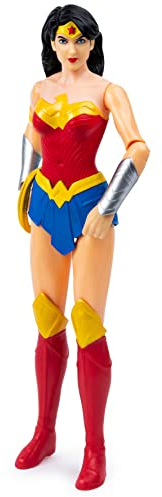 DC COMICS, WONDER WOMAN, Personaggio DC Comics WONDER WOMAN 30 cm, Personaggio in scala 30 cm con decorazioni originali e 11 punti di articolazione - Giocattoli per bambini e bambine dai 3 anni