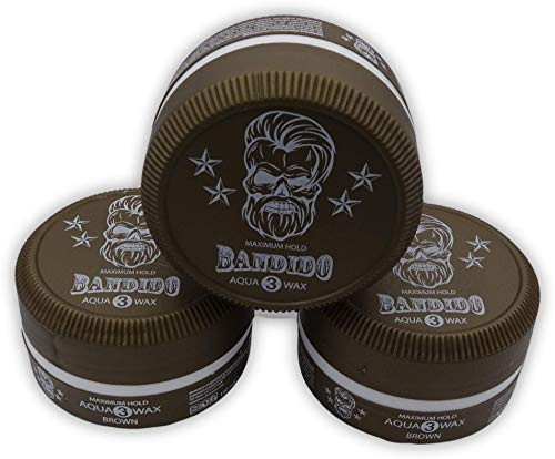 Bandido Aqua Hair Wax N. 1-8 Matt hårvax för män, 150 ml, hårgelé (3 x 150 ml, nr 3)