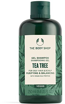 THE BODY SHOP Tea Tree Purifying & Balancing Shampoo FOR OILY HAIR & SCALP, VEGAN SILK PROTEIN