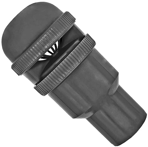 MegaHaustechnik HT Rohrbelüfter Rohr Außendurchmesser Steck-Ende 50mm 5cm DN50 für HT Muffe mit Dichtung Belüftung Ventil Abwasser Kanalrohr Abfluss Leitung WC Kunststoff PP grau