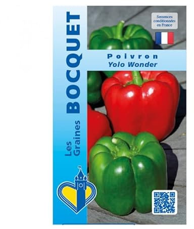 Sachet de graines de Poivron Yolo Wonder - 3 g - LES GRAINES BOCQUET