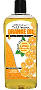 Cold Pressed Orange Oil Concentrate | 8-ounce Professional Grade All-Purpose Citrus Cleaner, Degreaser & Pet Odor Eliminator Blend | Dilutes to 4 Gallons of Finished Product | Home and Outdoor Use