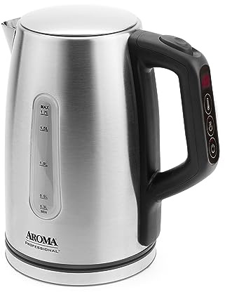 AROMA® Professional 1.7L / 7-Cup Electric Stainless Steel Kettle (AWK-1810SD)