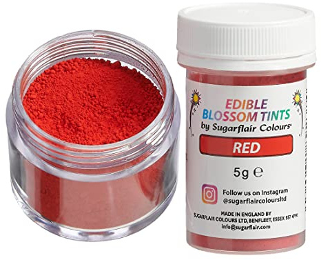 Sugarflair Blossom Tint Dust Lebensmittelfarbe Pulver, Red, 5 g