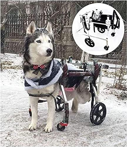 Carrozzina per Cani per Cani di Grossa Taglia Animale Disabile Arti Anteriori Arti Posteriori Carrello Elettrico Carrozzina per Cani A 4 Ruote Scooter per Cani Anziani Regolabile per Bulldog, Past