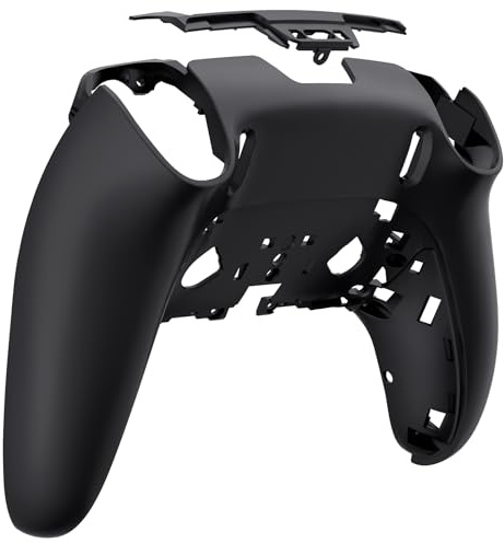 eXtremeRate Carcasa Trasera Personalizada Compatible con Controlador PS5 Edge, Cubierta Trasera de Repuesto Negra Compatible con Controlador PS5 Edge