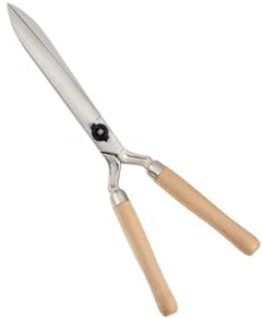 Ausonia - Forbice da siepi forgiata a lame dritte manico legno Cm 53