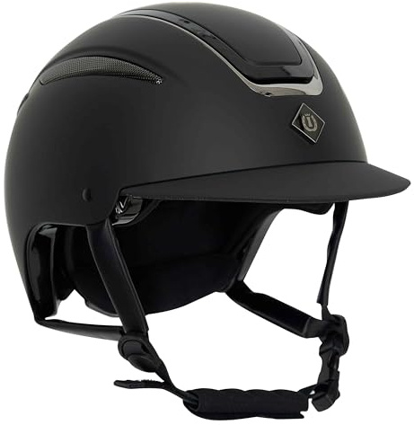 Imperial Riding Reithelm Irholania Deluxe Small Visor Casco de equitación, Adultos Unisex, Negro, Medium