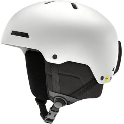 Smith Rodeo Snow Helmet – Adult Ski & Snowboard Helmet with MIPS Technology, Adjustable Fit, Ear Padding & Ventilation – Head Protection for Men & Women – Matte White, Small