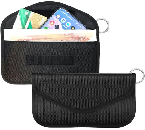 Custodia anti RFID,2 Pezzi Custodia per Cellulare,Custodia Per Telefoni E Chiavi Dell'automobile,Borsa per Blocco del Segnale,Protezione Chiave Auto RFID Blocker,Copertura Protettiva Keyless Go