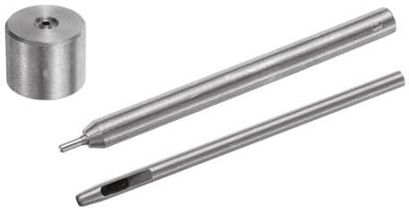 QUARKZMAN Herramienta de Troquelado de Ojales Punzón Hueco de 3 mm | para Remaches, para Artesanía en Cuero Ropa Bolsos de Mano Cortinas