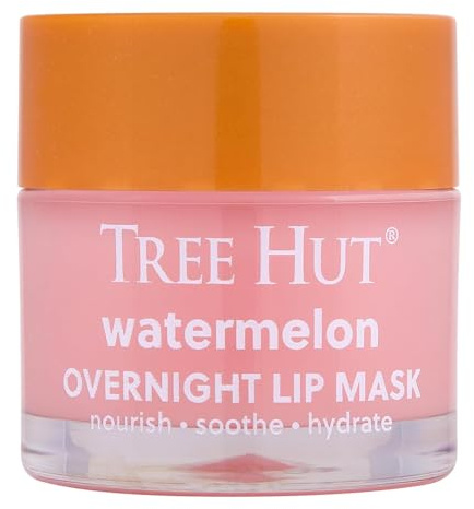 Tree Hut Watermelon Overnight Lip Mask, Hydrating Lip Treatment, Leave On Overnight for Soft, Smooth Lips, 0.6 oz