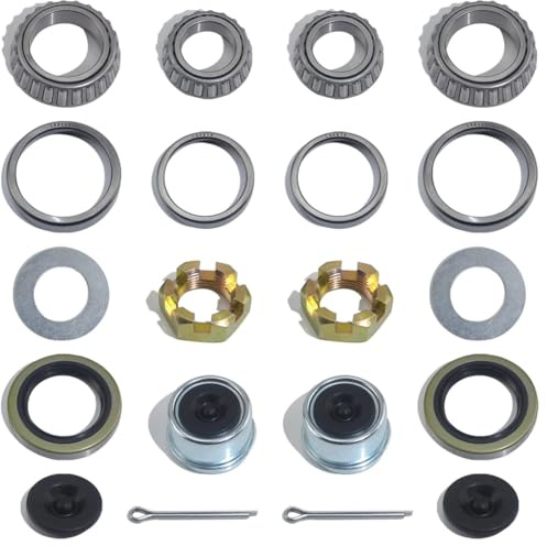 BOFRHME 2 Sets 3500 LB Boat Trailer Axle Bearing Kits, L68149 L44649 Bearing Kits, 171255TB/10-19 Grease Seals
