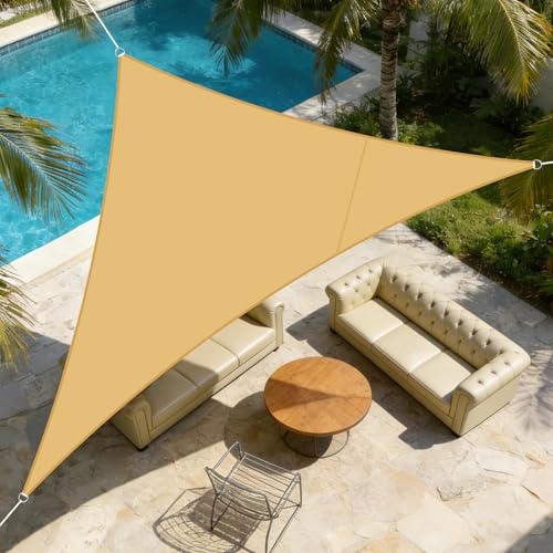 LOVE STORY Toldo Vela Triangular 2.5x2.5x3.5m,Protección UV para Exterior Patio