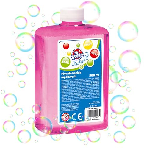 sarcia.eu Liquido per Bolle di Sapone, Bolle di Sapone, Grande capacità RISERVA My Bubble 500 ml (500 ml)