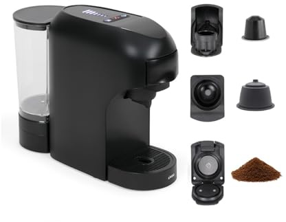 Livoo - Machine à café multi-capsules 4 en 1 DOD217C - 1400W, 20 bars, 7 niveaux de volume, compatible Nespresso®*, Dolce Gusto®*, dosettes type Senseo®** et café moulu