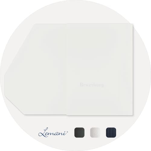 Lemani Premium - Carpetas para solicitudes (4 unidades, con 2 rieles de sujeción), color blanco perla
