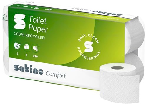 Wepa Comfort Toilettenpapier 3-lagig, 250 Abrisse, 72 Rollen