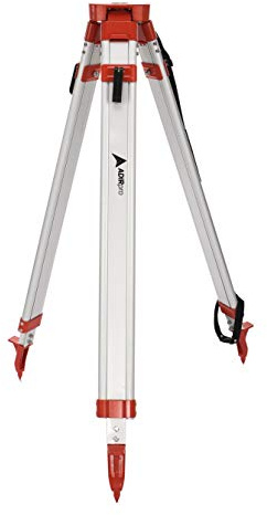 AdirPro Laser Level Tripod - Universal Heavy Duty Survey & Transit Tripod - 5/8 x 11 Thread - Quick Clamp - Aluminum Construction for Lasers & Levels (Orange)