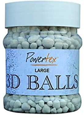 Powertex Stoneart Powertex 3D Balls Large 230 ml för bilder som strukturmedel grov kornighet 100 ml