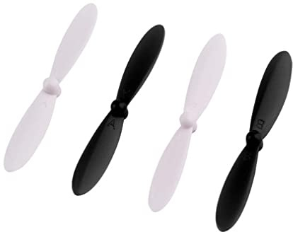 vhbw 4X Propeller kompatibel mit Revell QG550XS Drohne | 2 Paar Ersatzpropeller, Selbstsichernd Schwarz Weiß