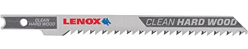 LENOX Tools 1990963 U-Shank Clean Wood Cutting Jig Saw Blade, 4-Inch X 5/16-Inch 10 TPI, 5-Pack