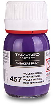 Tarrago |Sneakers Paint 25 ml | Farbe für Sneakers | Für Glattleder, Kunstleder und Leinwand | Intensives Violett (457)
