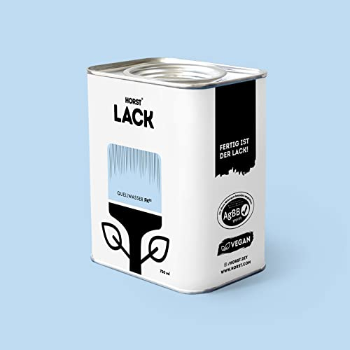 Horst Lack Quellwasser matt 0,75L - Wetterfester Möbel-Lack für Holz, Metall & Kunststoff - Hohe Deckkraft - Geruchsneutral- Spritz- & Tropffrei - Vegan - Blau