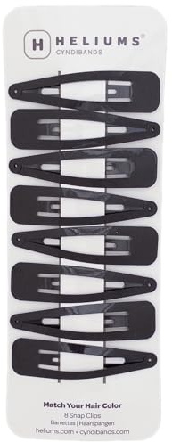 Heliums Große Haarspangen, dunkelbraun, 6,8 cm, Metall, für Damen, mischt sich mit brünettem Haar, 8 Stück