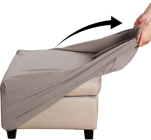 Yekuhe Hockerbezug Quadratisch Ottomane Schonbezug Quadratische Stretch Hocker Bezug Hocker Bezug für Ottomane Überzug Hockerbezug Quadratische Ottomane Abdeckungen(#10,45x45cm/18x18in)