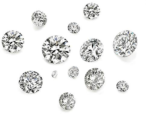Crafans 50 Stück Kristall-Zirkonia-Cabochons, klare facettierte Diamant-Cabochons, Verzierung, lose CZ-Strass, 5 Größen, Kristall-Diamanten, Großpackung für DIY-Nageldekoration, Kunst, Ohrringe,
