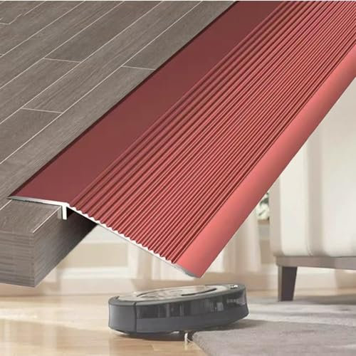 QSPNVFB Metall Bodenübergangsstreifen Rollstuhlrampe Reducer, Ausgleichsprofil Abdeckleiste Für Laminat Parkett, Höhenausgleich 1-4cm Aluminium(Rose Gold,2 pcs x L 90 x W 10CM)