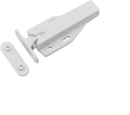 ABS-Türschnäpper für Schränke, Push-Free Invisible Rebound Schublade Automatischer Federschalter (weiß)