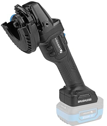 HÖGERT TECHNIK Akku-Winkelschleifer 125 mm 18V OneAccuSystem, bürstenloser Motor, 8000 U/min, werkzeuglose Schutzvorrichtung, zweistufiger Schalter, Metallgetriebe, ohne Akku