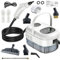 Pulitore a vapore elettrico manuale, pulitore vapore casa portatile, Steam Cleaner 2500 W con Serbatoio 1L, 6 velocità +5 accessori,Pulitore a vapore a mano per mobili da Cucina Auto da Bagno
