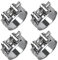 ilauke abrazaderas metalicas, 4 unidades, abrazaderas de manguera ajustables de 60 a 63 mm, clip de perno de acero inoxidable 304, tornillos de manguera, abrazaderas de tubo, surtido de clips para