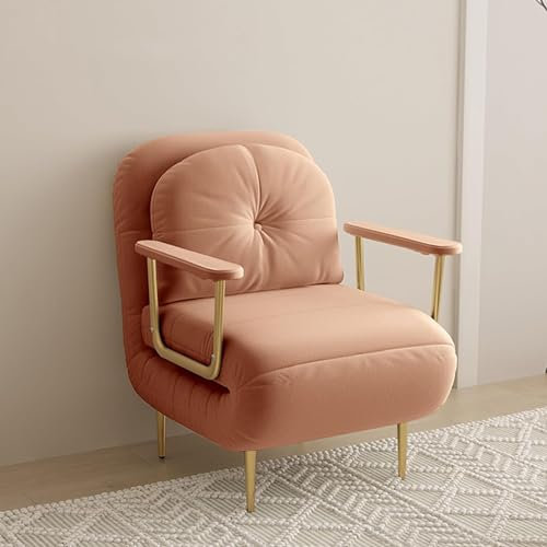 Ausziehbarer Schlafsessel, dreifach zusammenklappbar, mit verstellbarem Rückenlehnenkissen und weißer Polsterung. Klappbare Chaiselongue Couch für Freizeit und Komfort.