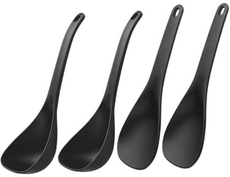 LIGIGWASH 2juegos Utensilios De Cocina Antiadherentes De Paleta De Arroz y Cucharones Para Sopa Cucharas Resistentes Al Calor Para Servir Arroz y Sopas Casa