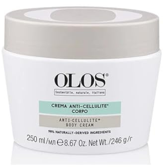 Olos - Crema Anti cellulite Corpo 250ml -Lozione fresca a rapido assorbimento che contrasta gli inestetismi della cellulite precoce o avanzata -Formula naturale