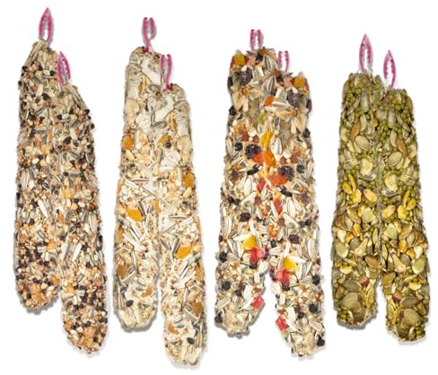 Wagner's XL Jumbo Knabberstangen-Set für Papageien, 8 Stangen Mix | Jumbo Knabberstangen-Set der Natürlicher Snack, Für Aras, Kakadus & Graupapageien