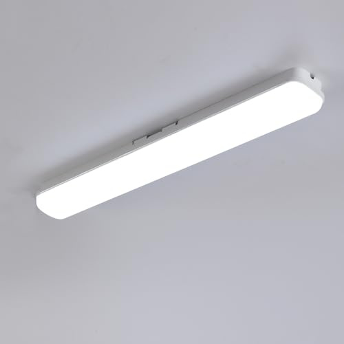 Alpinaluz Pantalla LED Estanca 60 cm 30W – Luminaria Lineal LED 6500K Blanco Frío 3600 lm – IP65 Impermeable – Enlazable – Montaje en Techo o Pared para Interior o Exterior Cubierto
