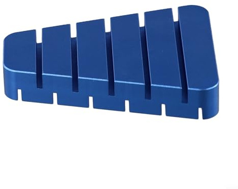 Rehoetom Herramienta de tornillo de banco de aluminio para doblar plumas, doblado y sujeción de grilletes. Accesorio de pesca compacto de 6 x 5 cm para entusiastas de la pesca con mosca (azul)