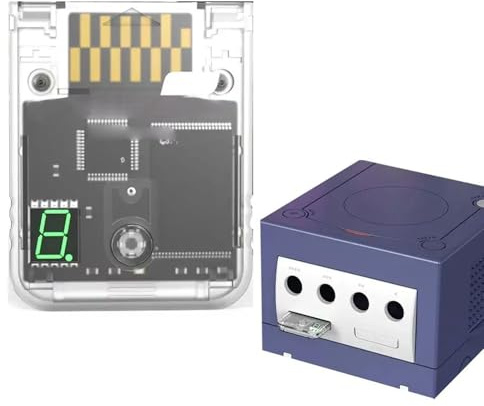 Lazmin112 Carte Mémoire 128 Mo pour RVL 001, 8 Cartes Mémoire Virtuelles avec Affichage Numérique LED, pour le Stockage de Jeux sur Console de Jeu